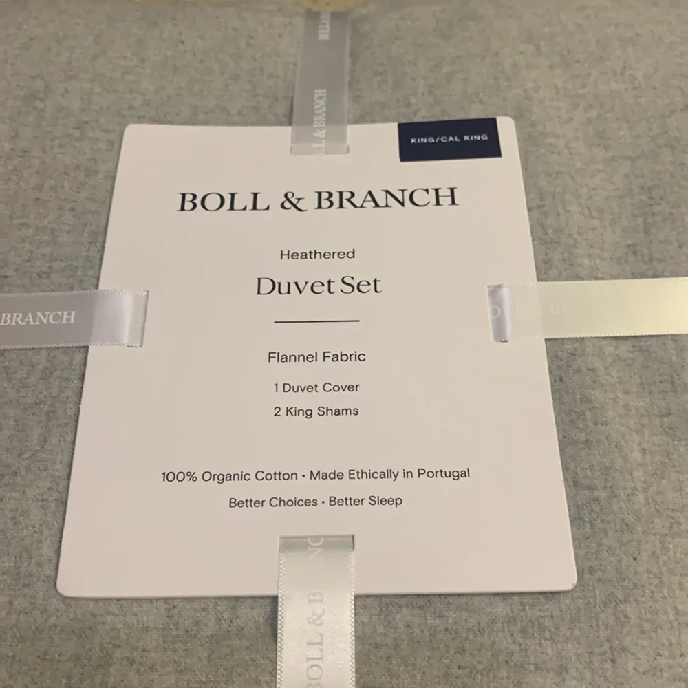NWT BOLL & BRANCH Heathered Duvet Set Size King/Cal King